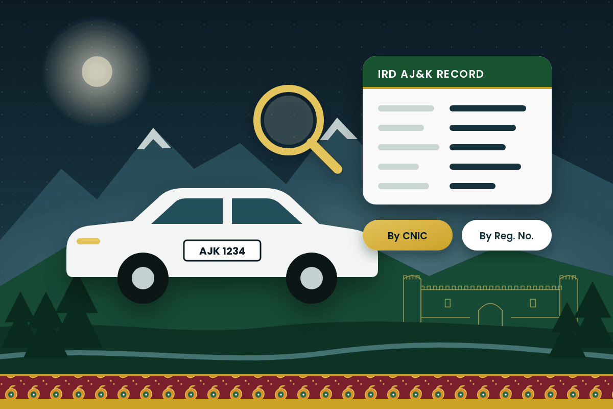AJK vehicle verification online by CNIC or registration number